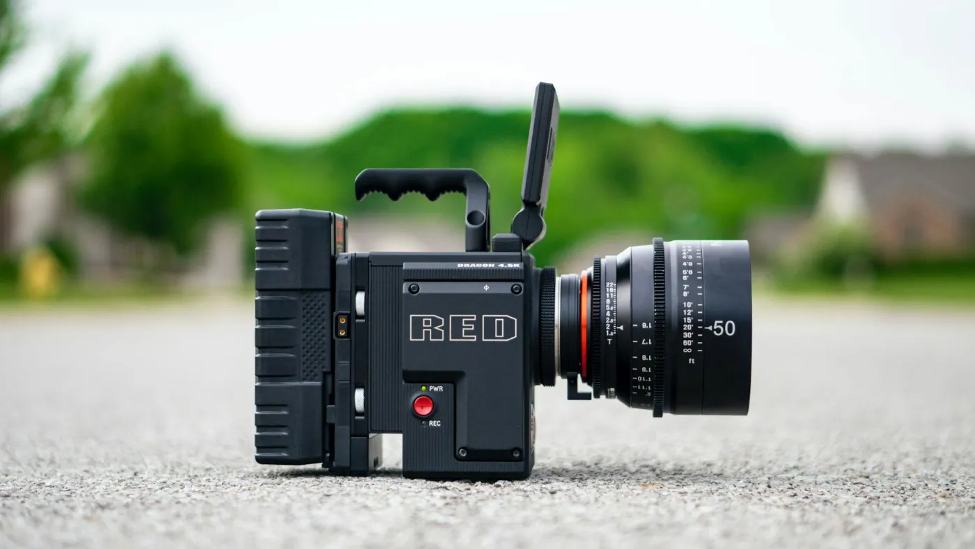 Professional RED cinema camera for high-end video production